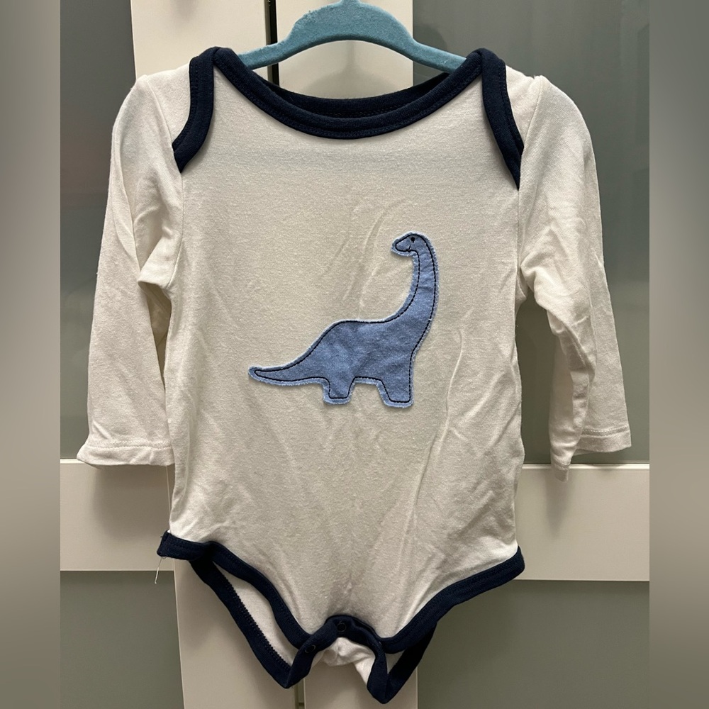 3-6 Silkberry (bamboo) Dinosaur Long Sleeve Bodysuit